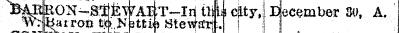 Barron-Stewart marriage notice in Call newspaper